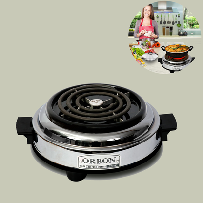 ORBON Electric Coil Cooking Stove 1000 Watts Round Chrome