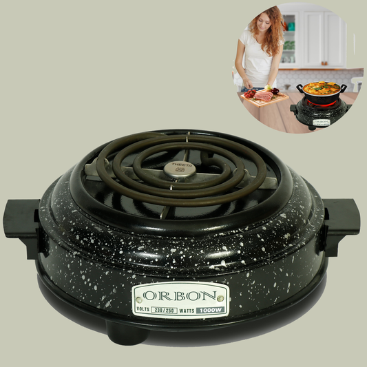 ORBON Electric Coil Cooking Stove 2000 Watts Round Vitreous