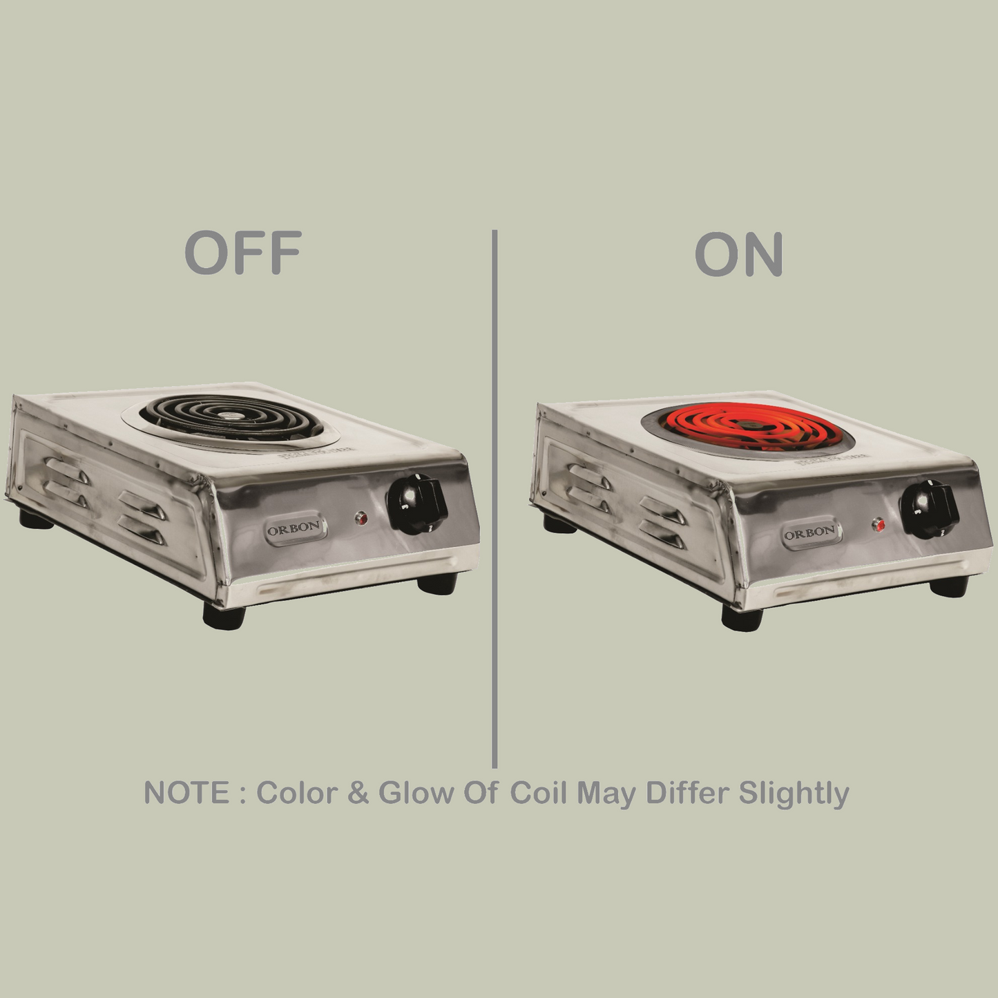 ORBON Electric Coil Cooking Stove 2000 Watts Steel Butterfly