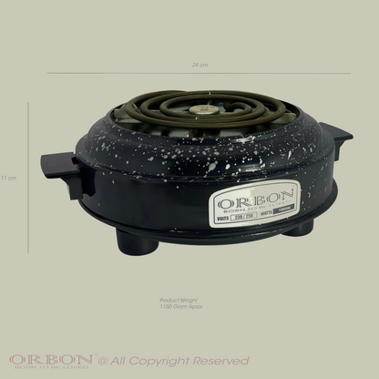 ORBON Electric Coil Cooking Stove 1000 Watts Round Vitreous