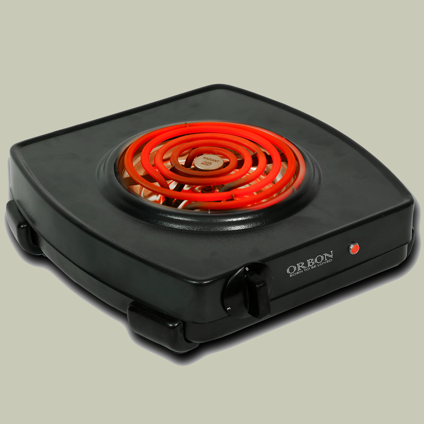 ORBON Electric Coil Cooking Stove 2000 Watts Classic Black