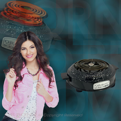 ORBON Electric Coil Cooking Stove 1000 Watts Round Vitreous