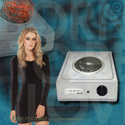 ORBON Electric Coil Cooking Stove 2000 Watts Steel Butterfly