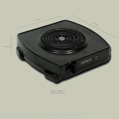 ORBON Electric Coil Cooking Stove 2000 Watts Classic Black