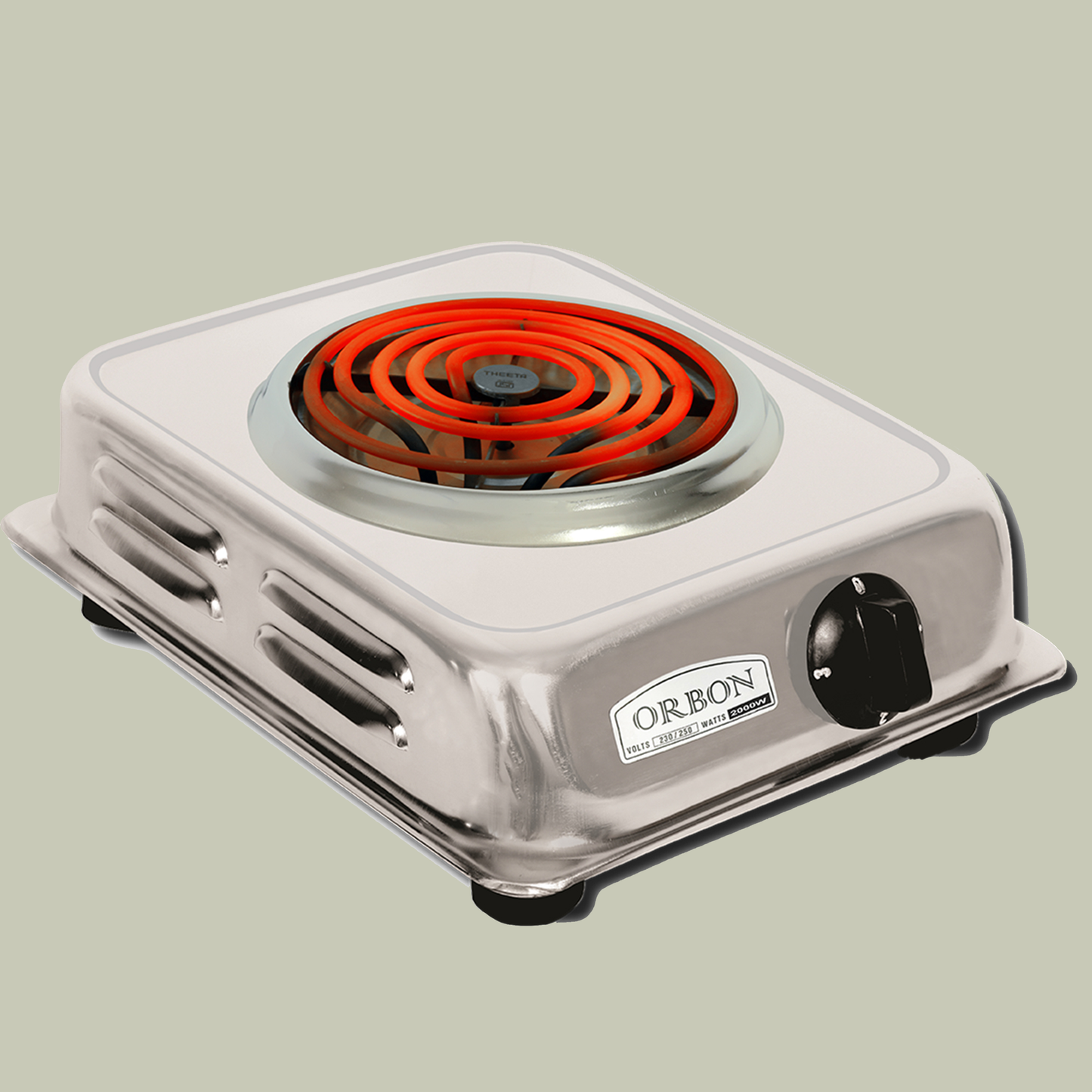 ORBON Electric Coil Cooking Stove 2000 Watts Jhonson Chrome