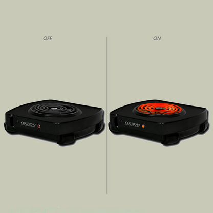 ORBON Electric Coil Cooking Stove 2000 Watts Classic Black