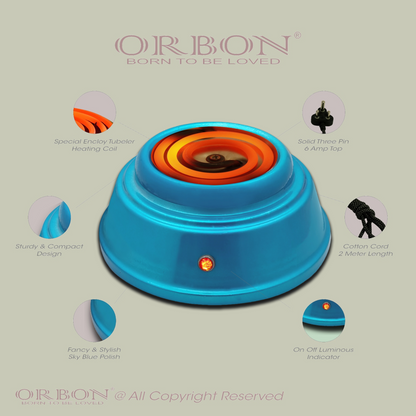 ORBON Electric Coil Cooking Stove 500 Watts Blue