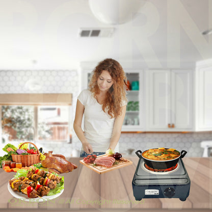 ORBON Electric Coil Cooking Stove 2000 Watts Vitreous