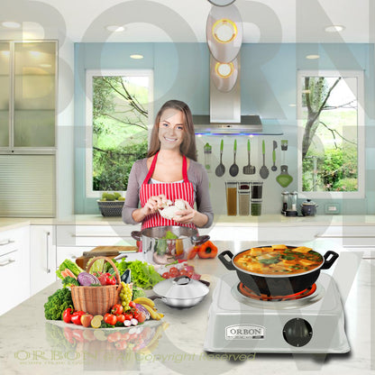 ORBON Electric Coil Cooking Stove 2000 Watts Jhonson Chrome