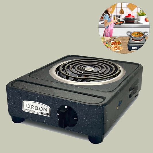 ORBON Electric Coil Cooking Stove 2000 Watts Vitreous